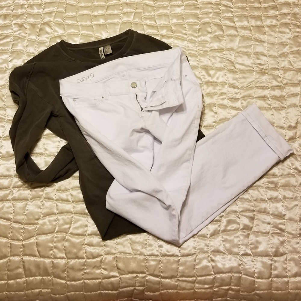 Anne Taylor curvy fit straight leg jeans 4 tall